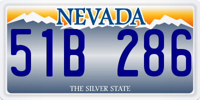 NV license plate 51B286