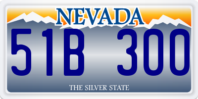NV license plate 51B300