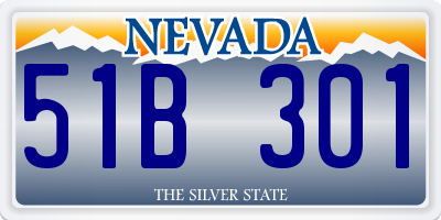 NV license plate 51B301