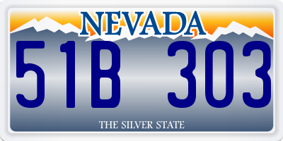 NV license plate 51B303