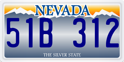 NV license plate 51B312