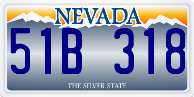 NV license plate 51B318