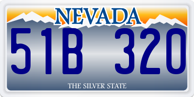 NV license plate 51B320