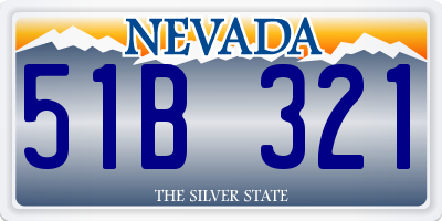 NV license plate 51B321