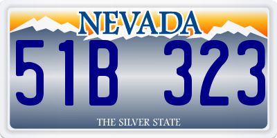 NV license plate 51B323