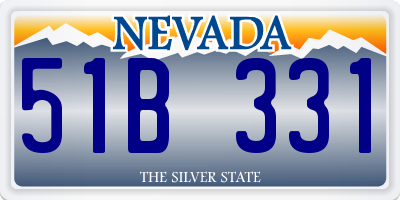 NV license plate 51B331