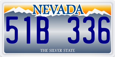 NV license plate 51B336