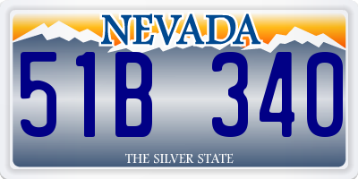 NV license plate 51B340