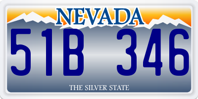 NV license plate 51B346