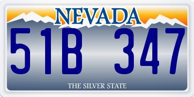 NV license plate 51B347