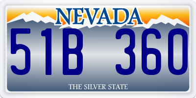 NV license plate 51B360