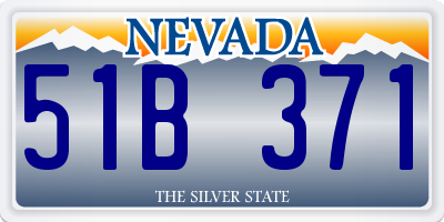 NV license plate 51B371
