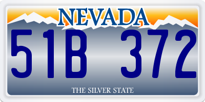 NV license plate 51B372