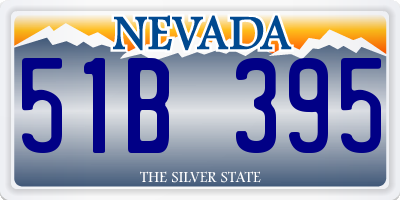 NV license plate 51B395