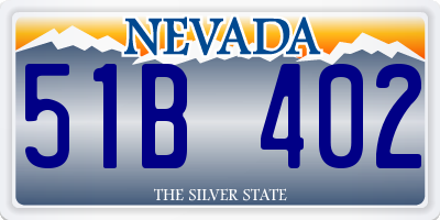 NV license plate 51B402