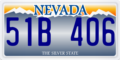 NV license plate 51B406