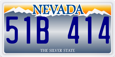 NV license plate 51B414