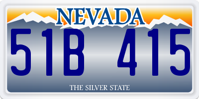 NV license plate 51B415