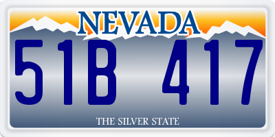 NV license plate 51B417