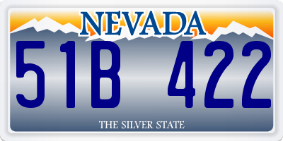 NV license plate 51B422