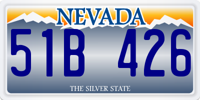 NV license plate 51B426
