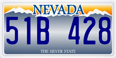 NV license plate 51B428