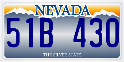 NV license plate 51B430
