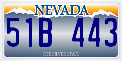 NV license plate 51B443