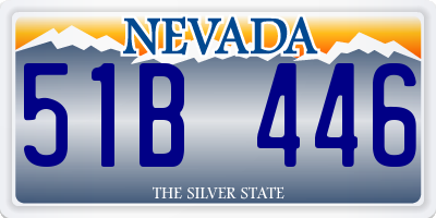 NV license plate 51B446