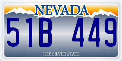NV license plate 51B449