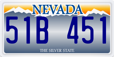 NV license plate 51B451
