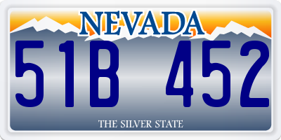 NV license plate 51B452