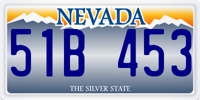 NV license plate 51B453