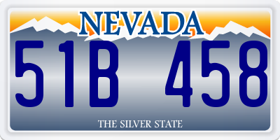 NV license plate 51B458