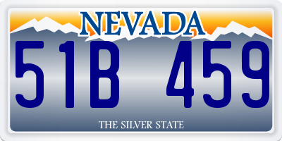 NV license plate 51B459