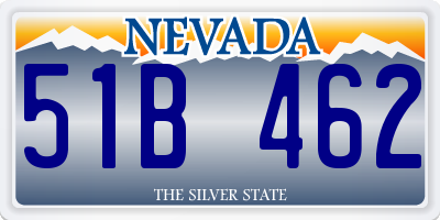 NV license plate 51B462