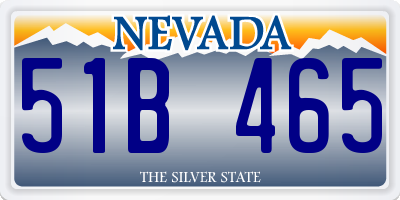 NV license plate 51B465