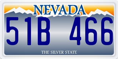 NV license plate 51B466