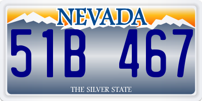 NV license plate 51B467