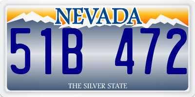 NV license plate 51B472