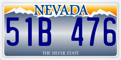 NV license plate 51B476