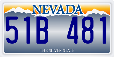 NV license plate 51B481