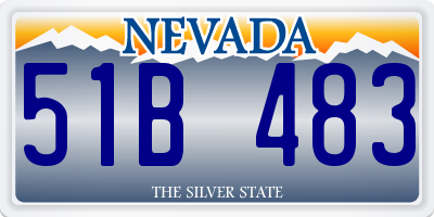 NV license plate 51B483