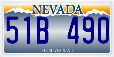 NV license plate 51B490