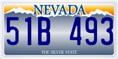 NV license plate 51B493