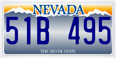 NV license plate 51B495