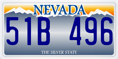 NV license plate 51B496