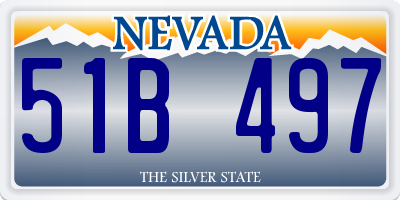 NV license plate 51B497