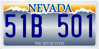 NV license plate 51B501