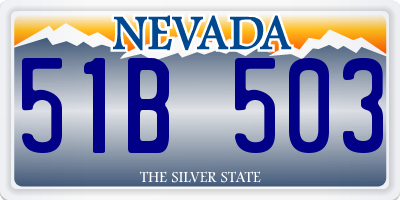 NV license plate 51B503